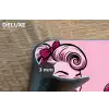 Vintage - Vrouw - Roze Placemat vinyl groot -closeup