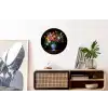 Kleur - Vaas - Bloemen - Boeket Wandcirkel aluminium klein -kantoor