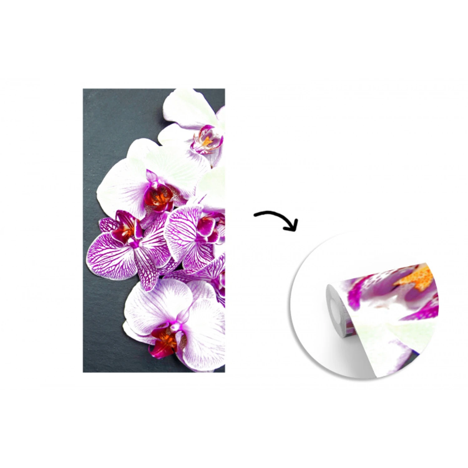 Orchidee - Bloemen - Roze - Flora fotobehang vinyl groot -3d