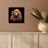 Graffiti - Wasbeer - Jas - Zwart aluminium wit klein -sfeer4