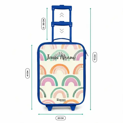 Regenbogen Kinderkoffer - Blauw klein -productfoto_formaten