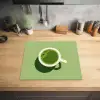 Minimalistisch - Kopjes - Matcha -Groen Inductie beschermer vinyl 3mm middel -sfeer5