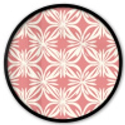 Roze - Bloemenmotief - Wit - Modern Fotolijst rond zonder passe partout klein 856 -3d