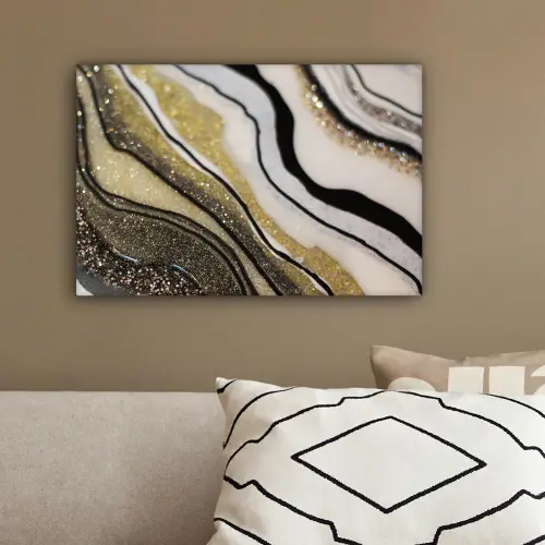 Edelsteen - Abstract - Marmer - Natuur canvas 2cm klein -sfeer3