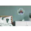 Vlinder - Sierlijk - Bloemen - Bladeren Wandcirkel aluminium klein -slaapkamer