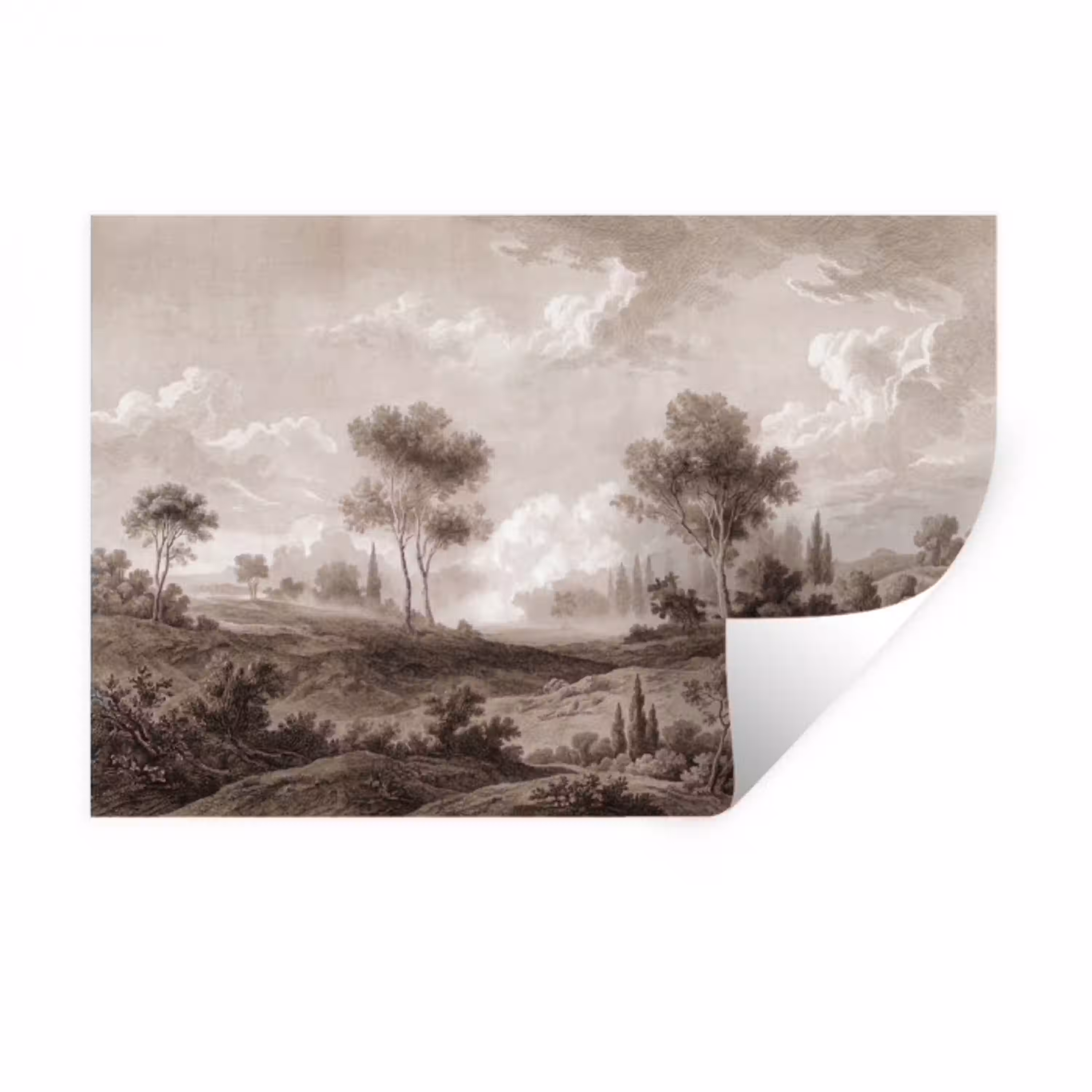 Klassiek - Landschap - Neutraal Muursticker klein -3d