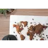 Wereldkaart - Koffie - Marmer muismat rubber klein -closeup