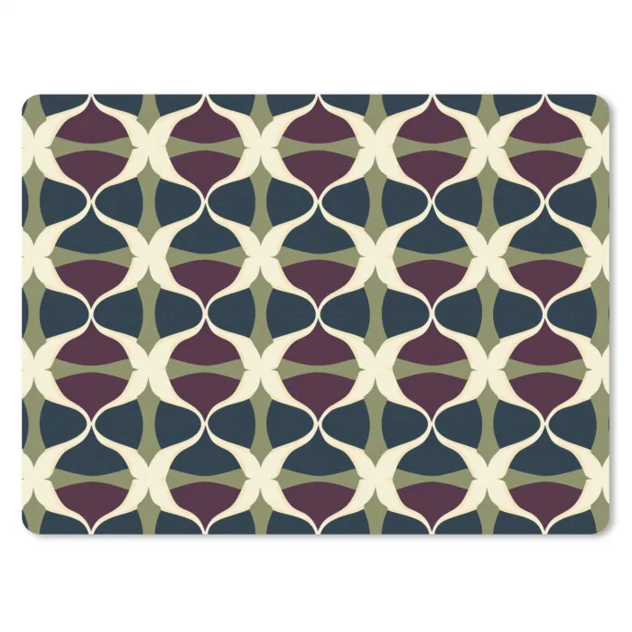 Abstract - Retro - Kleurrijk muismat rubber klein 262 -3d