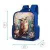 Uil met vlinders in mystiek bos Kinderrugzak - Blauw middel -productfoto_formaten
