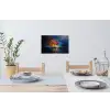 Boom - Blauw - Bladeren - Vakken Muursticker klein -eettafel