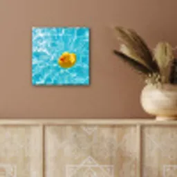 Badeend - Dobberen - Blauw aluminium wit klein -sfeer4