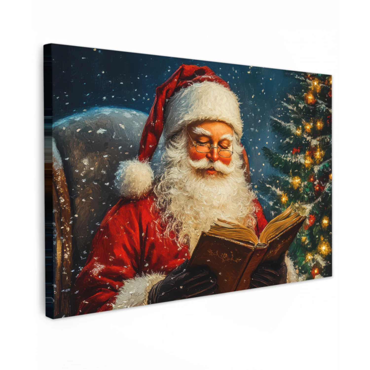 Kerstman - Kerst - Winter - Kerstboom canvas 2cm klein -z3d