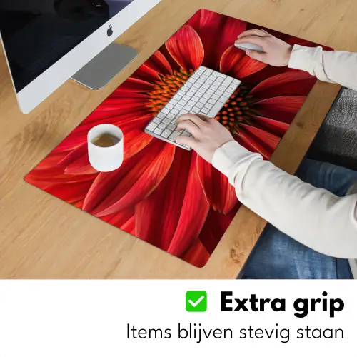 Close up - Bloem- Rood Muismat XXL klein -sfeer3