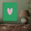 Groen - Hart - Minimalistisch - Valentijn PET vilt klein -sfeer2