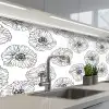 Klaproos - Bloemen - Design keuken achterwand 2 middel 871 -3d_schuin