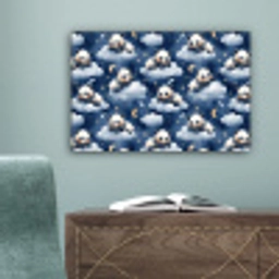 Panda's - Slapen - Blauw canvas 2cm klein 34 -sfeer4