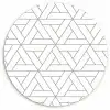 Design - Lijn - Patroon - Zwart - Wit Wandcirkel kunststof plaat 5mm dik klein 188 -3d