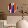 Vormen - Ritmisch - Kleuren - Abstract Wandcirkel plexiglas klein -sfeer1