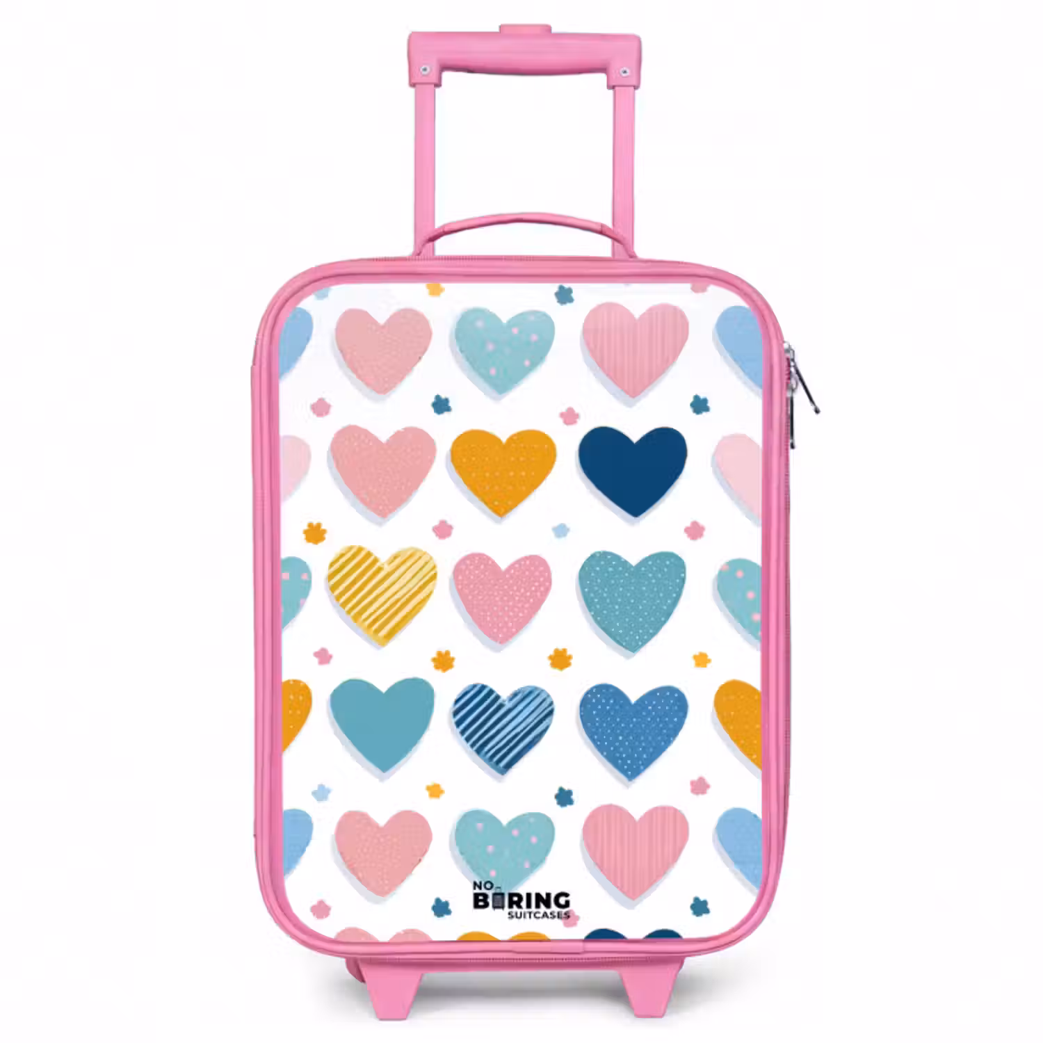 Kinderkoffer - Roze - Hartenpatroon