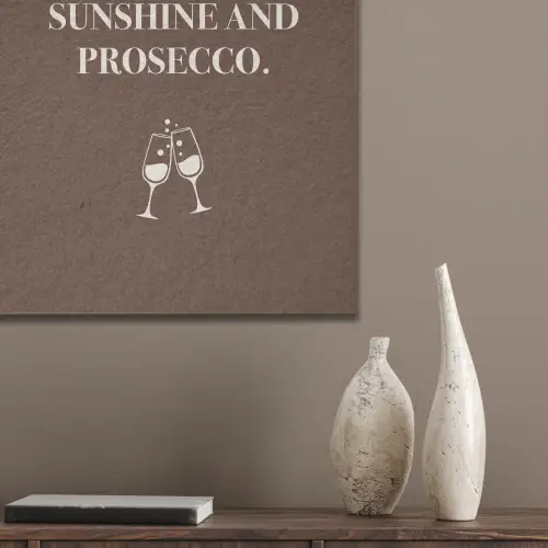 Bruin - Zomer - Quote - Drinken PET vilt klein -sfeer6_closeup