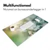 Lieveheersbeestje - Bloemen - Wit Muismat XXL klein -sfeer4