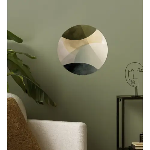 Vlakken - Abstract - Beige - Cirkels Wandcirkel behangsticker klein -sfeer2