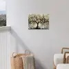Boom - Abstract - Beige - Goud - Zwart tuinposter los doek klein -sfeer8