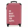 Quotes - Do what makes you happy bessenrood NBS - Handbagage koffer - Kinderen Unisex middel -productfoto_recht