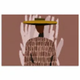 Abstract - Figuur - Illustratie - Hoed poster papier klein -3d