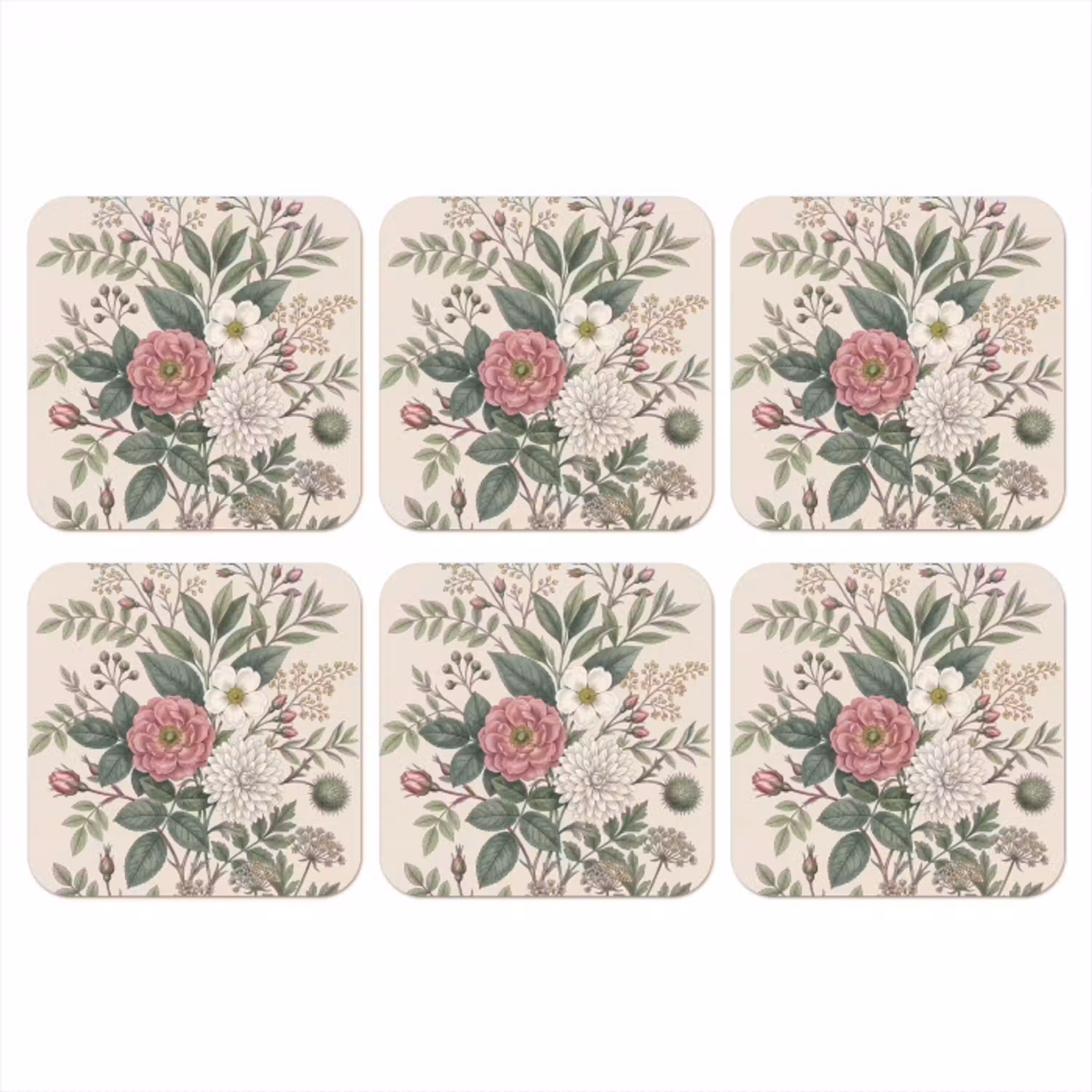 Romantisch - Design - Kleurrijk onderzetter kurk middel -3d