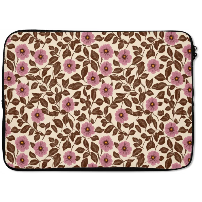 Bloemen - Bladeren - Kleurrijk laptophoes neopreen klein 279 -zkaufland3dotto
