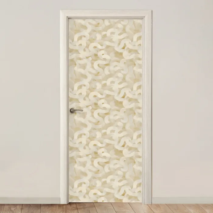 Abstract - Lijnen - Beige deurposter klein 289 -3d_beige