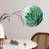 Vetplant - Bladeren - Groen - Wazig Wandcirkel plexiglas klein -sfeer4