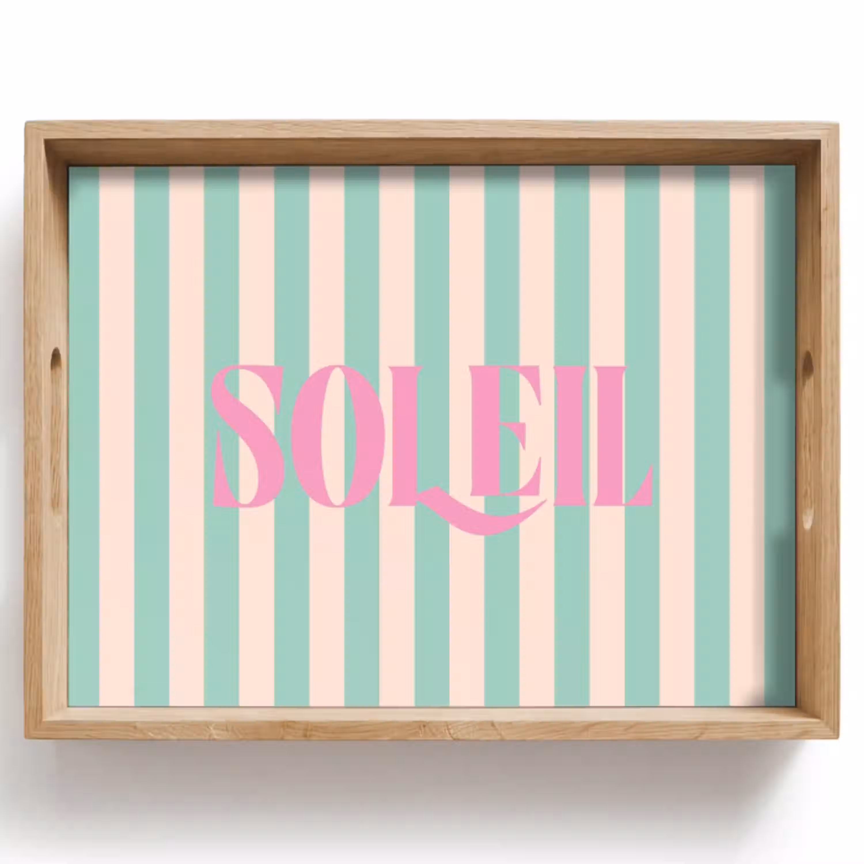 Roze - Groen - Strepen - Soleil Dienblad Rechthoek middel -z3d_shopping