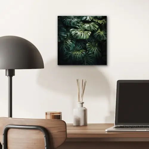 Plant - Monstera - Lichtinval aluminium wit klein -sfeer5