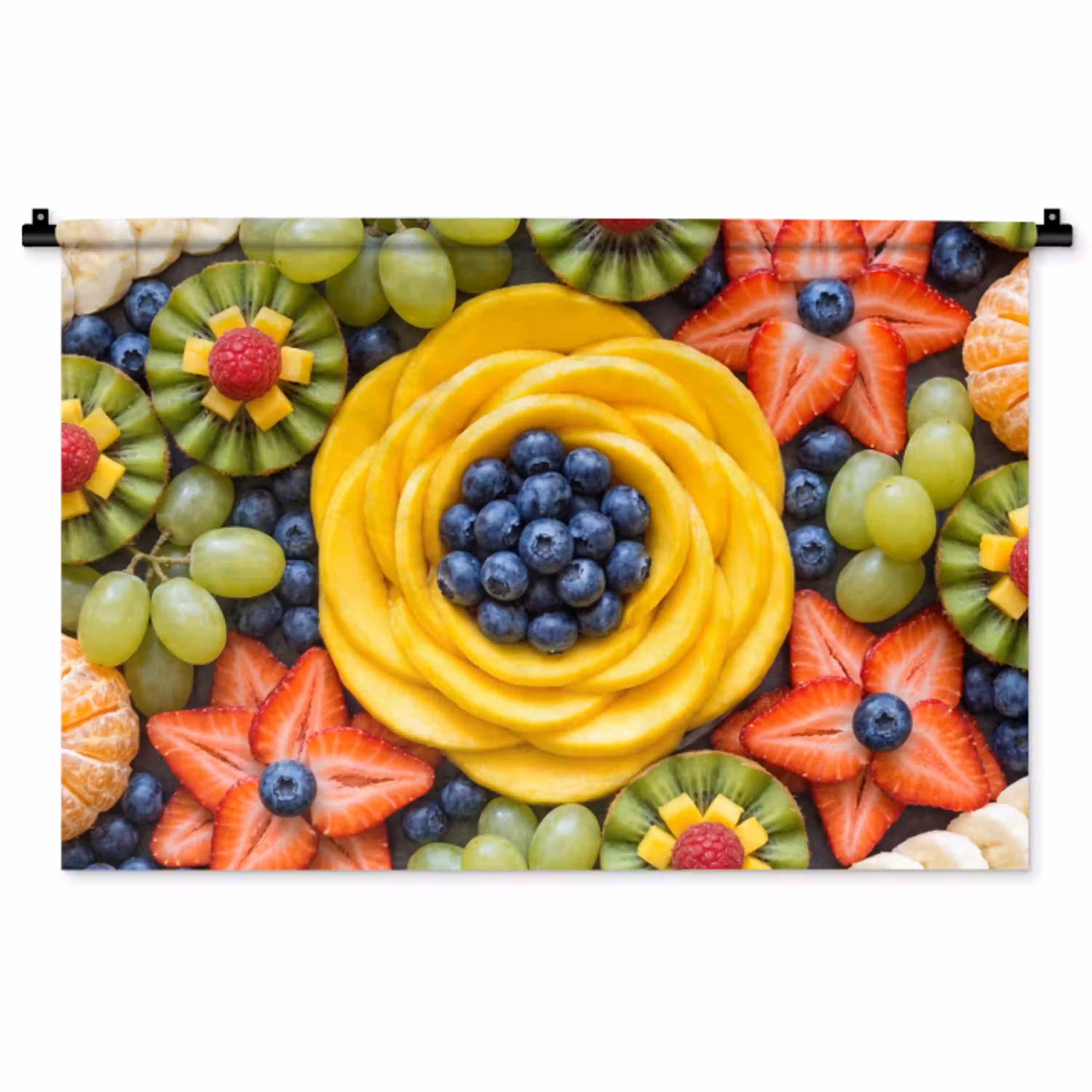 Fruit - Arrangement - Gezond - Kleurrijk - Eten Wandkleed katoen middel -zz3d