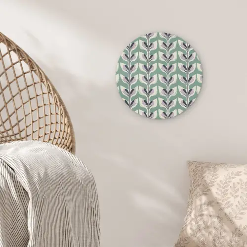 Retro - Modern - Groen Akoestische PET Vilt - Rond klein 838 -sfeer4