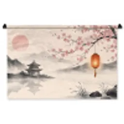 Zon - Japans - Traditioneel Wandkleed katoen middel -zz3d