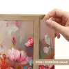 Klaprozen - Roze - Bloemen - Botanisch - Kunst Light Box met batterij (Wandlamp) middel -USP_websiteprintNL