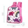Dino - Hart - Patronen - Roze - Meisjes - Dinosaurus Kinderrugzak - Roze middel -productfoto_formaten