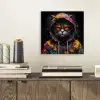 Kat - Jas - Graffiti - Bril - Zwart aluminium wit klein -sfeer1