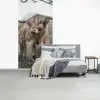 Schotse hooglander - Natuur - Herfst - Dieren - Wild - Bos fotobehang vinyl groot -slaapkamer