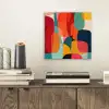 Vormen - Kleurrijk - Abstract - Vlakken aluminium wit klein -sfeer1