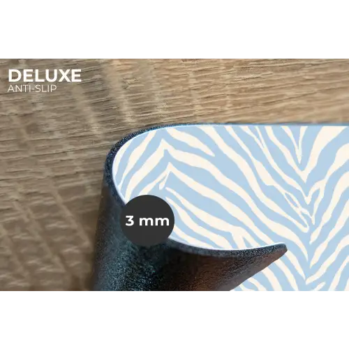 Zebra - Motief - Blauw - Wit Placemat vinyl groot 368 -closeup