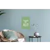 Tekst - Groen - Sierlijk - Letters Muursticker klein -plant