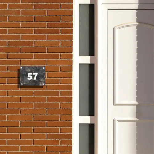 Verweerd metaal - Traditioneel Naambord Rechthoek middel -sfeer3-rechthoek-S