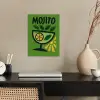 Mojito - Cocktail - Citroen - Groen poster papier klein -sfeer1