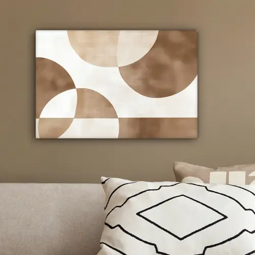 Snijdende cirkels - Overlappende vlakken canvas 2cm klein -sfeer3