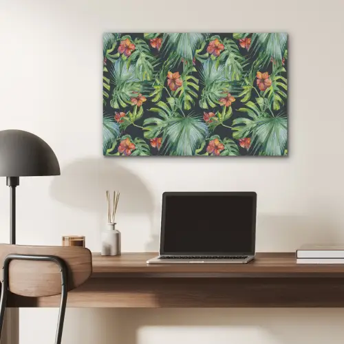 Bladeren - Bloemen - Jungle - Tropisch PET vilt middel -sfeer5
