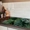 Planten - Jungle - Bladeren - Tropisch Inductie beschermer vinyl 3mm klein -sfeer3
